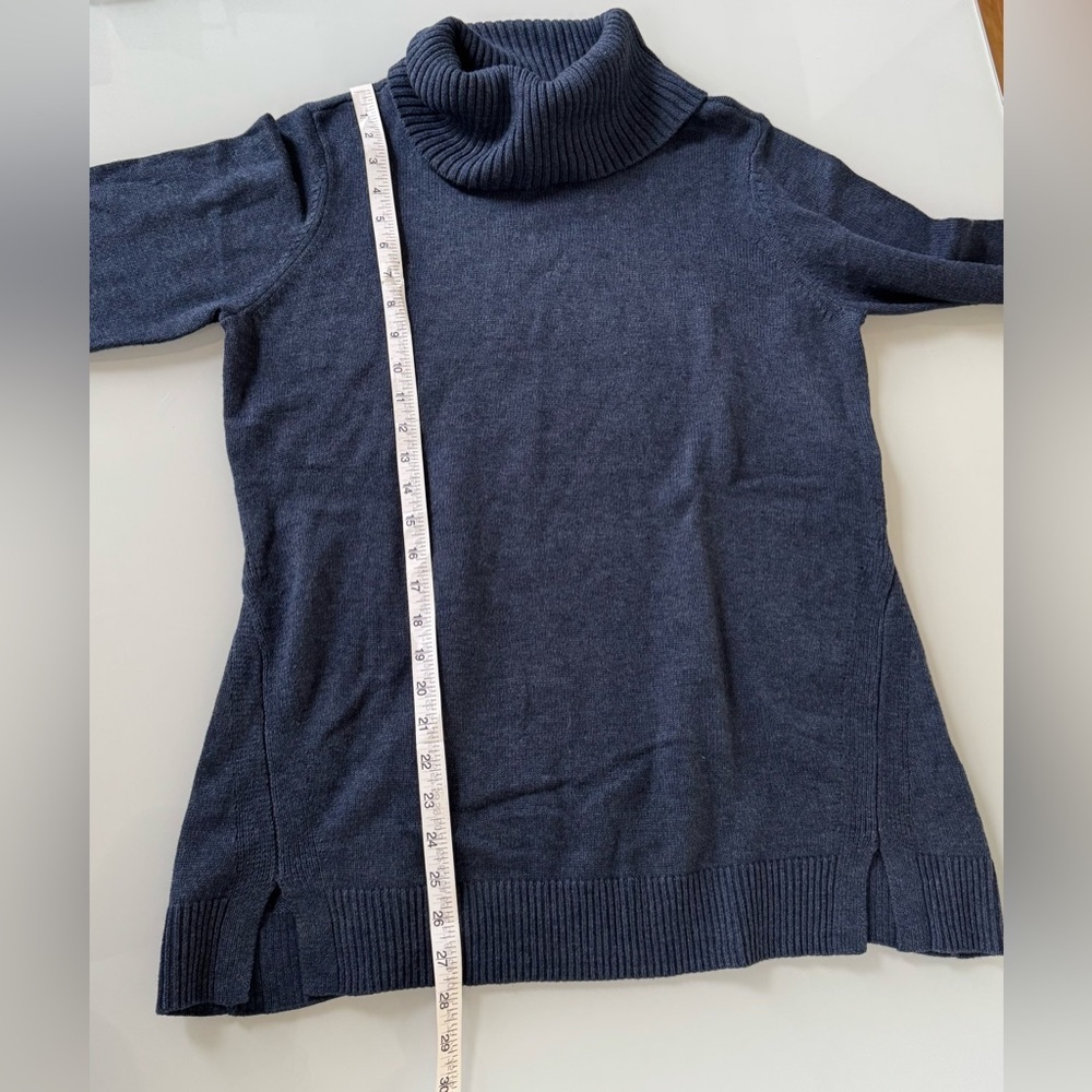 H by Halston Navy Cowl Neck Ribbed Sweater — Size XL - Picture 5 of 5